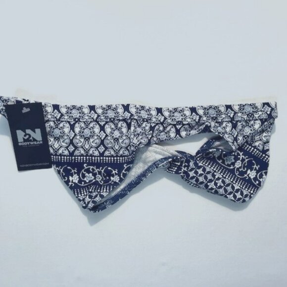 N2N Bodywear Size M Provence Brief - Navy/Blue/White - Roomy Pouch - Navy Batik - Picture 7 of 11